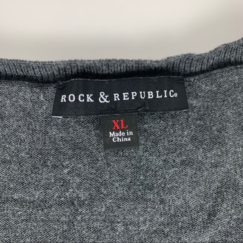 Rock & Republic Rhinestone Crown Sweater XL_4